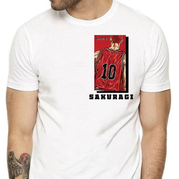 Hanamichi Sakuragi 10 White T-Shirt - Picture 1 of 1